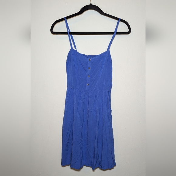 Express Cerulean Blue Sundress Spaghetti Straps Smocked Back Women's Size XS - Picture 1 of 3